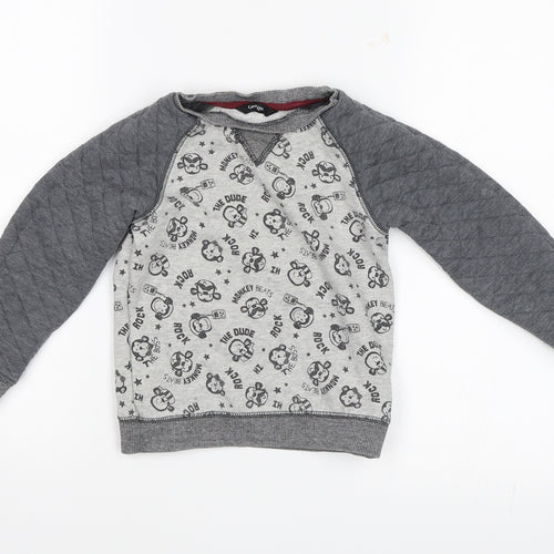 George Boys Grey   Pullover Sweatshirt Size 2-3 Years  - Monkeys