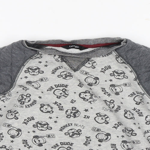 George Boys Grey   Pullover Sweatshirt Size 2-3 Years  - Monkeys