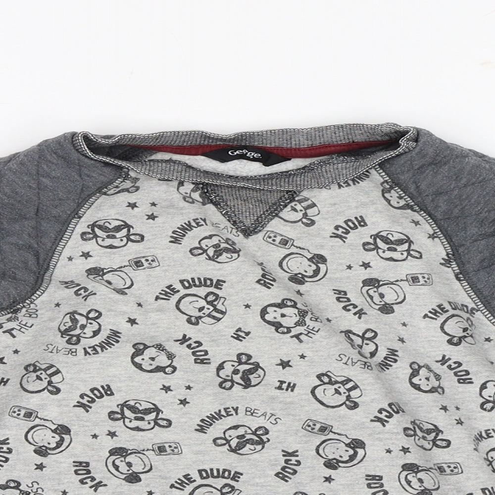George Boys Grey   Pullover Sweatshirt Size 2-3 Years  - Monkeys
