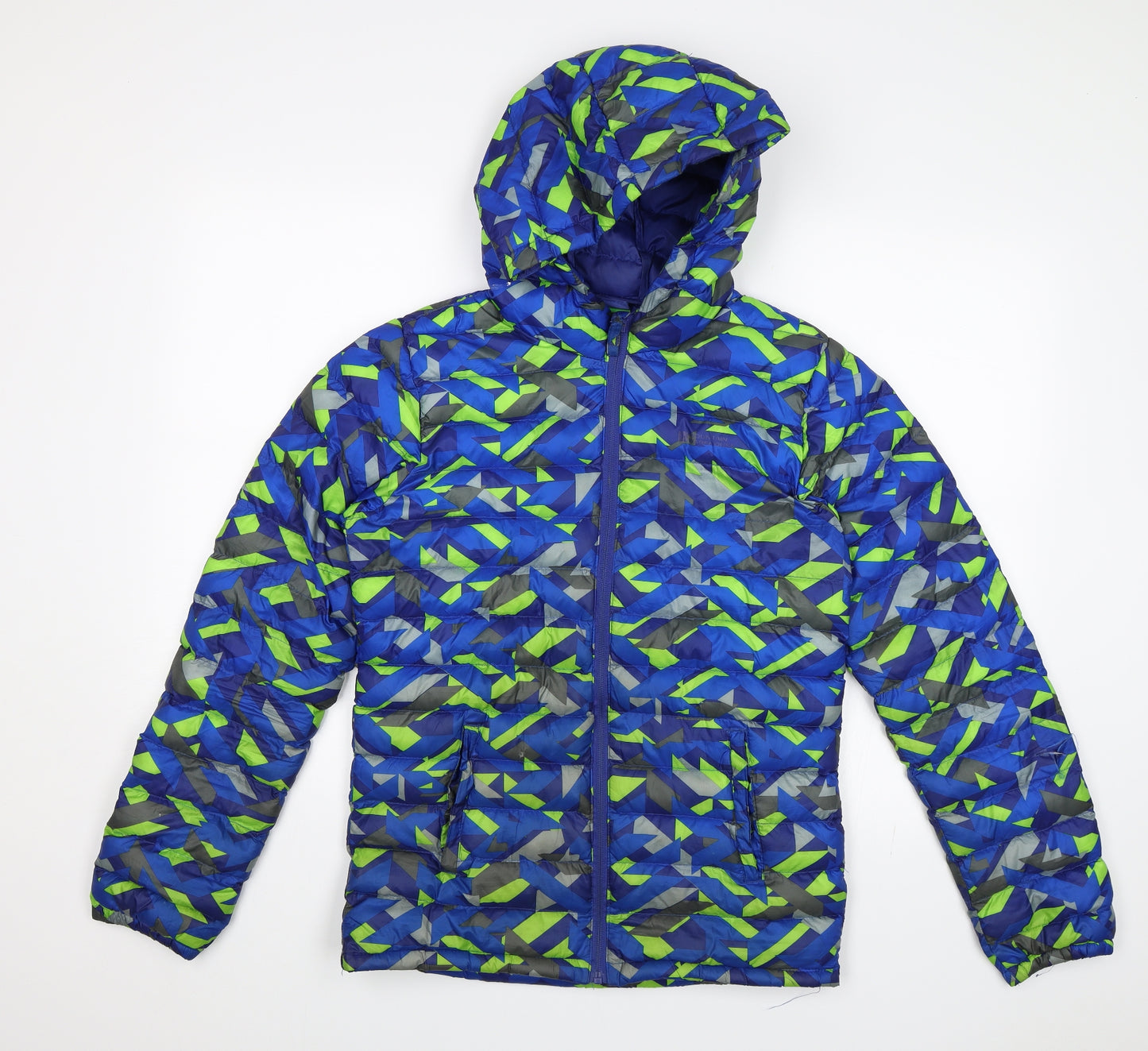 Mountain Warehouse Boys Blue Geometric  Jacket  Size 13 Years