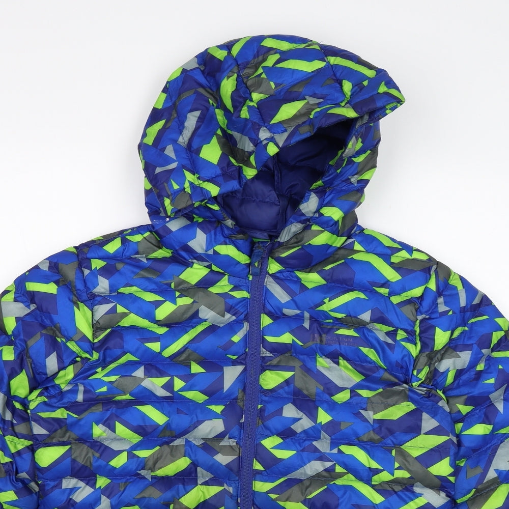 Mountain Warehouse Boys Blue Geometric  Jacket  Size 13 Years