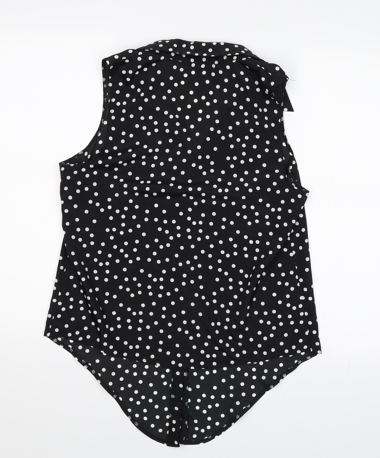 George Womens Black Polka Dot  Basic Blouse Size 12