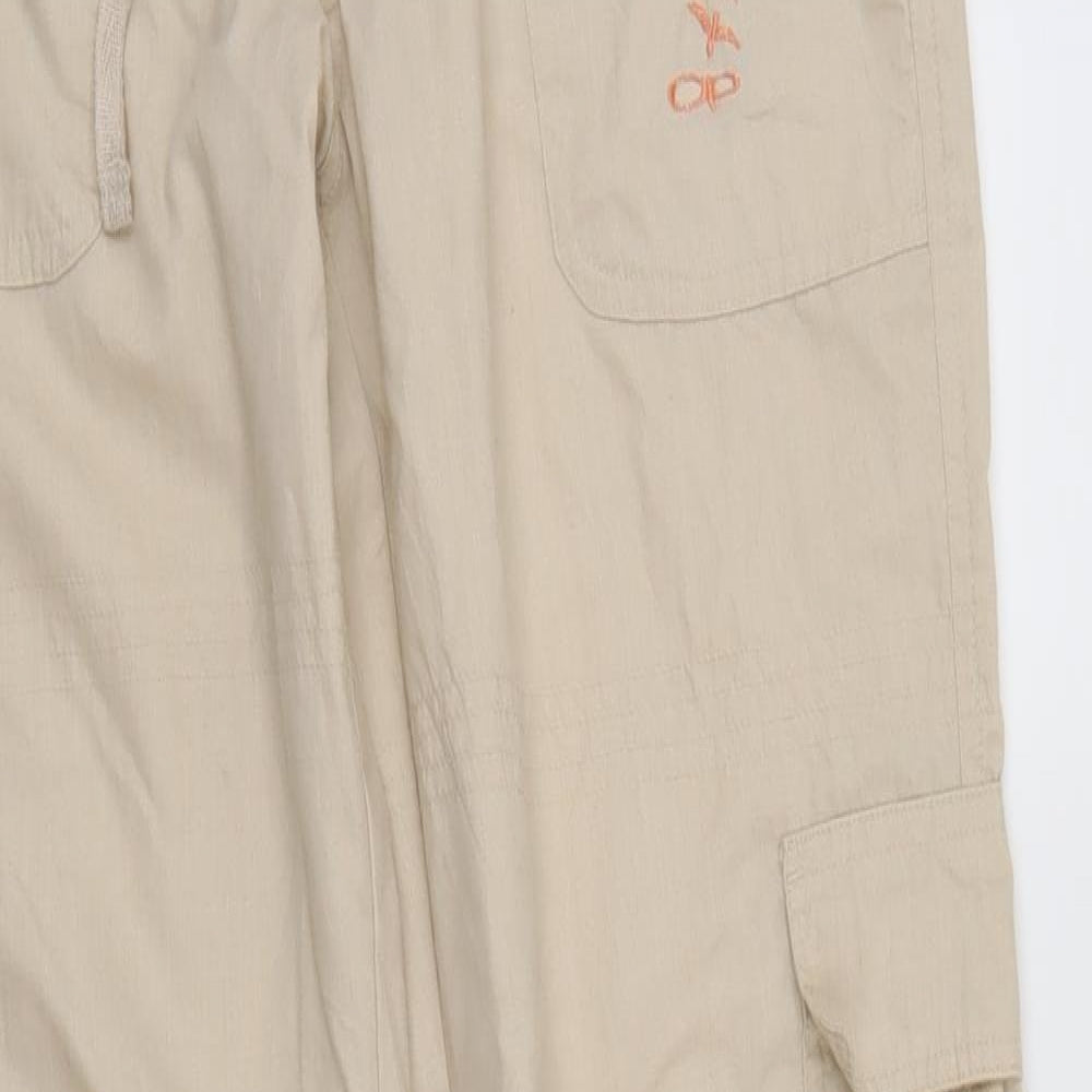 Ocean Pacific Womens Ivory   Cargo Trousers Size 8 L25 in