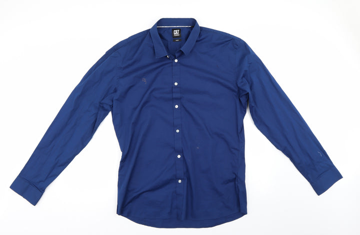 CR7 Mens Blue    Dress Shirt
