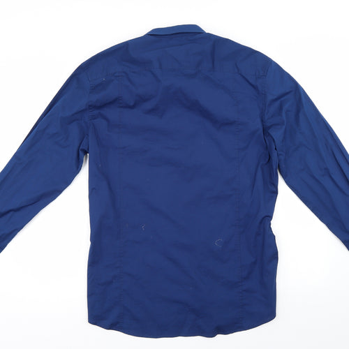 CR7 Mens Blue    Dress Shirt