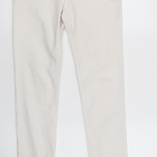 Zara Womens Ivory  Denim Straight Jeans Size 8 L29 in