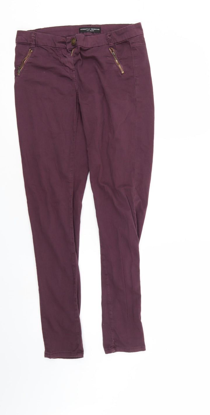 Dorothy Perkins Womens Purple   Straight Jeans Size 8 L30 in