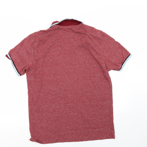 M&S Mens Red    Polo Size M