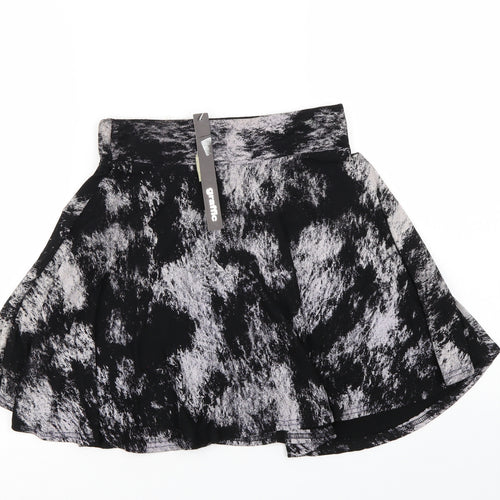 Graffic Womens Black   Mini Skirt Size S