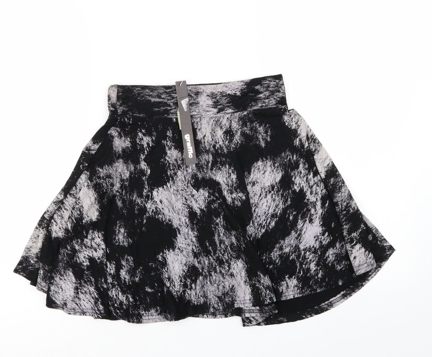 Graffic Womens Black   Mini Skirt Size S