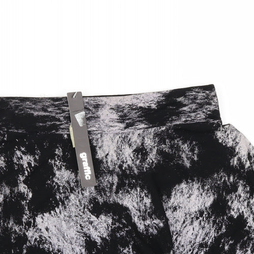 Graffic Womens Black   Mini Skirt Size S