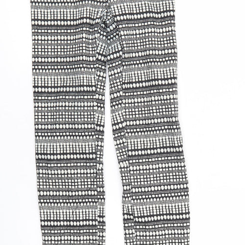 H&M Womens Multicoloured Geometric  Jegging Trousers Size 6 L28 in
