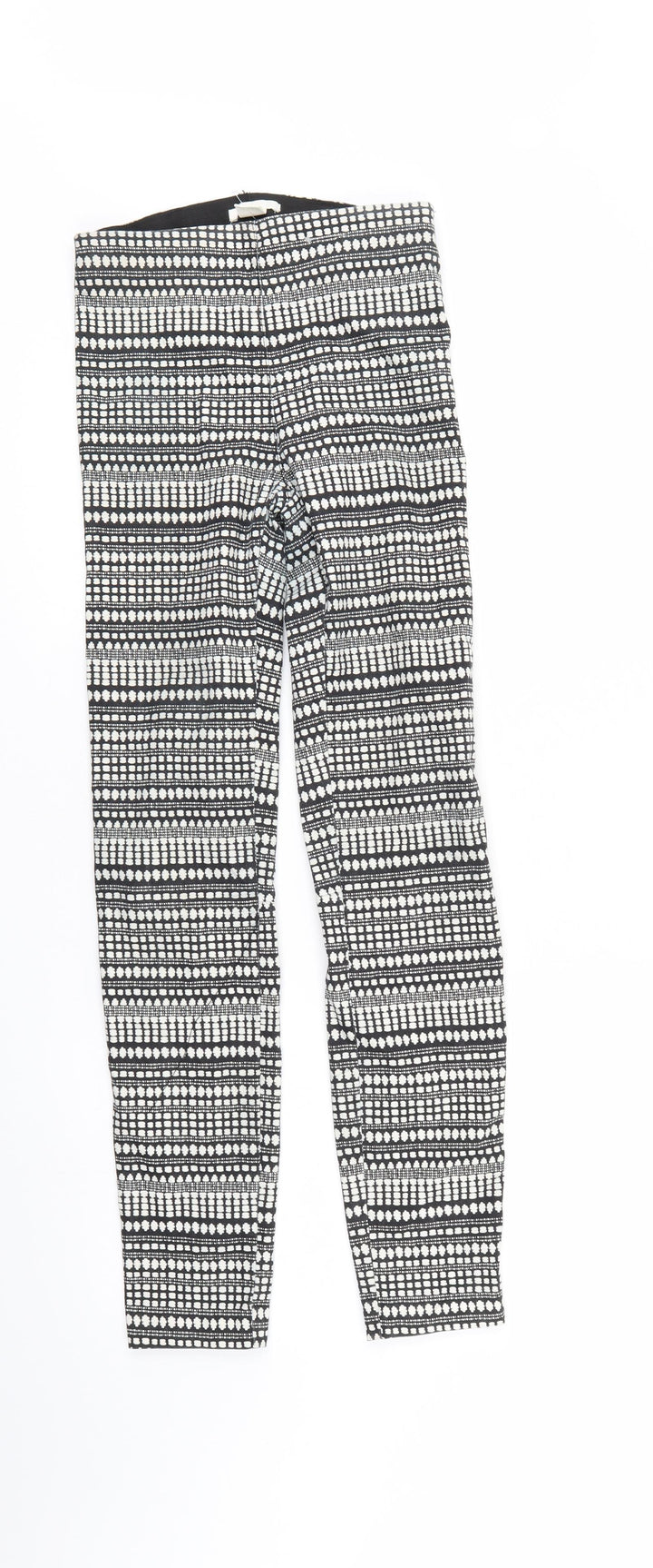 H&M Womens Multicoloured Geometric Jegging Trousers Size 6 L28 in