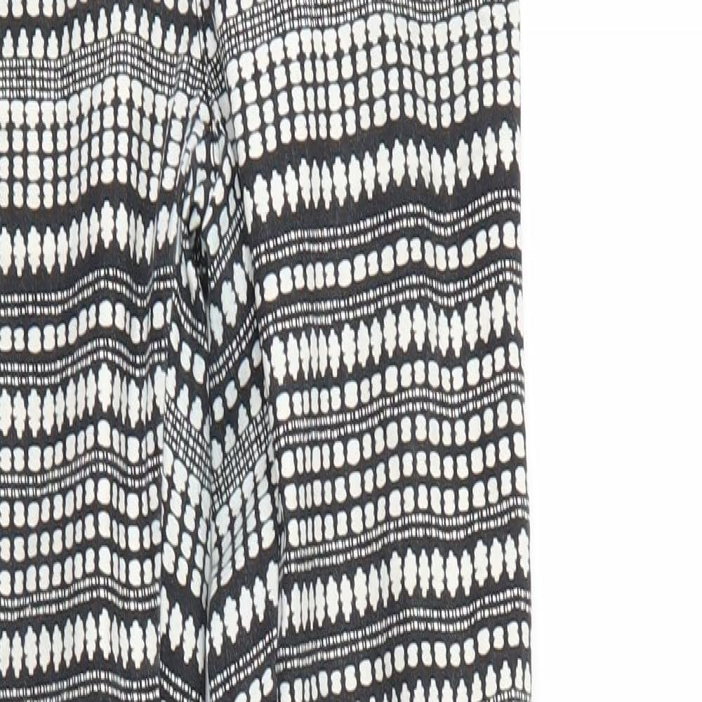 H&M Womens Multicoloured Geometric  Jegging Trousers Size 6 L28 in