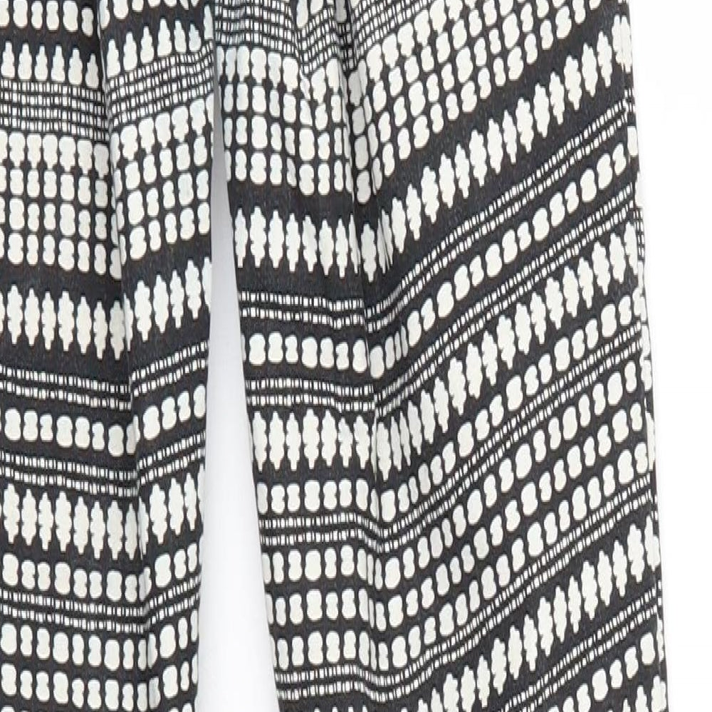 H&M Womens Multicoloured Geometric  Jegging Trousers Size 6 L28 in