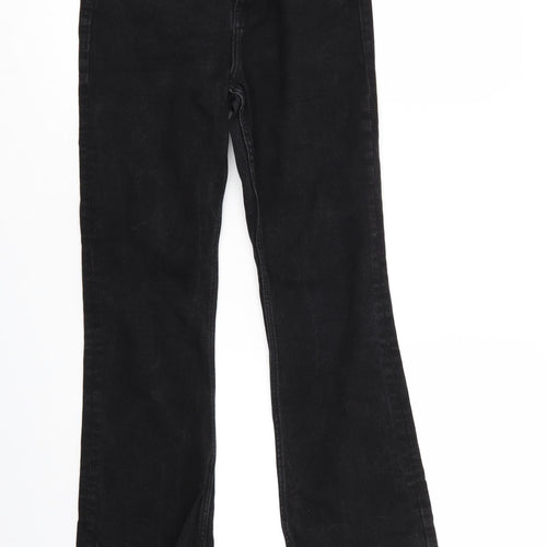 Denim & Co. Womens Black  Denim Straight Jeans Size 10 L25 in - Elastic Waist
