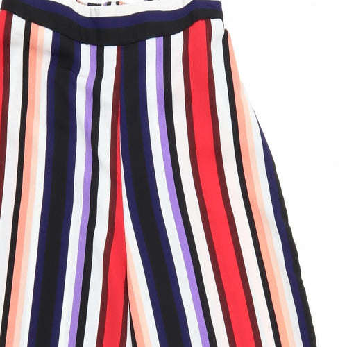 Primark Womens Multicoloured Striped  Cropped Trousers Size 12 L22.5 in - Elastic Waist