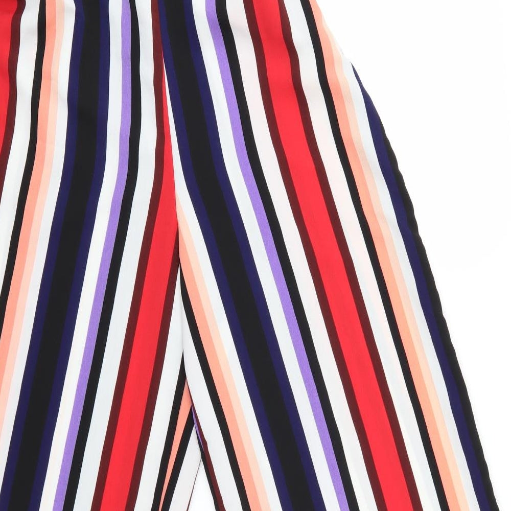 Primark Womens Multicoloured Striped  Cropped Trousers Size 12 L22.5 in - Elastic Waist