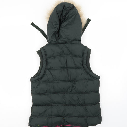 Hudson & rose Womens Green Geometric  Gilet Jacket Size 12