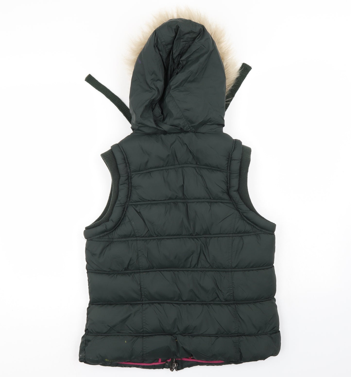 Hudson & rose Womens Green Geometric  Gilet Jacket Size 12