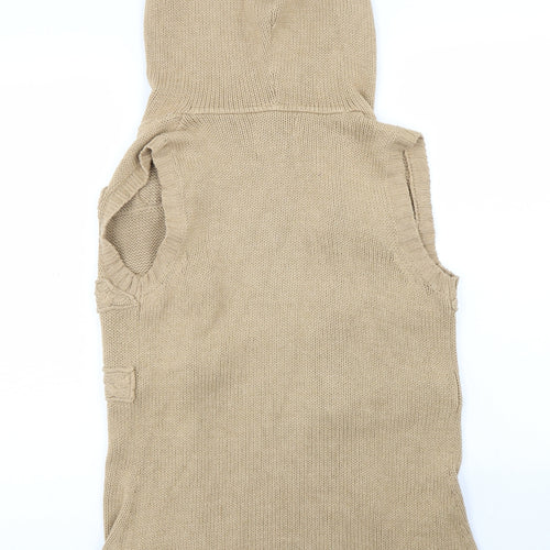 VERO MODA Womens Beige   Gilet Coatigan Size S