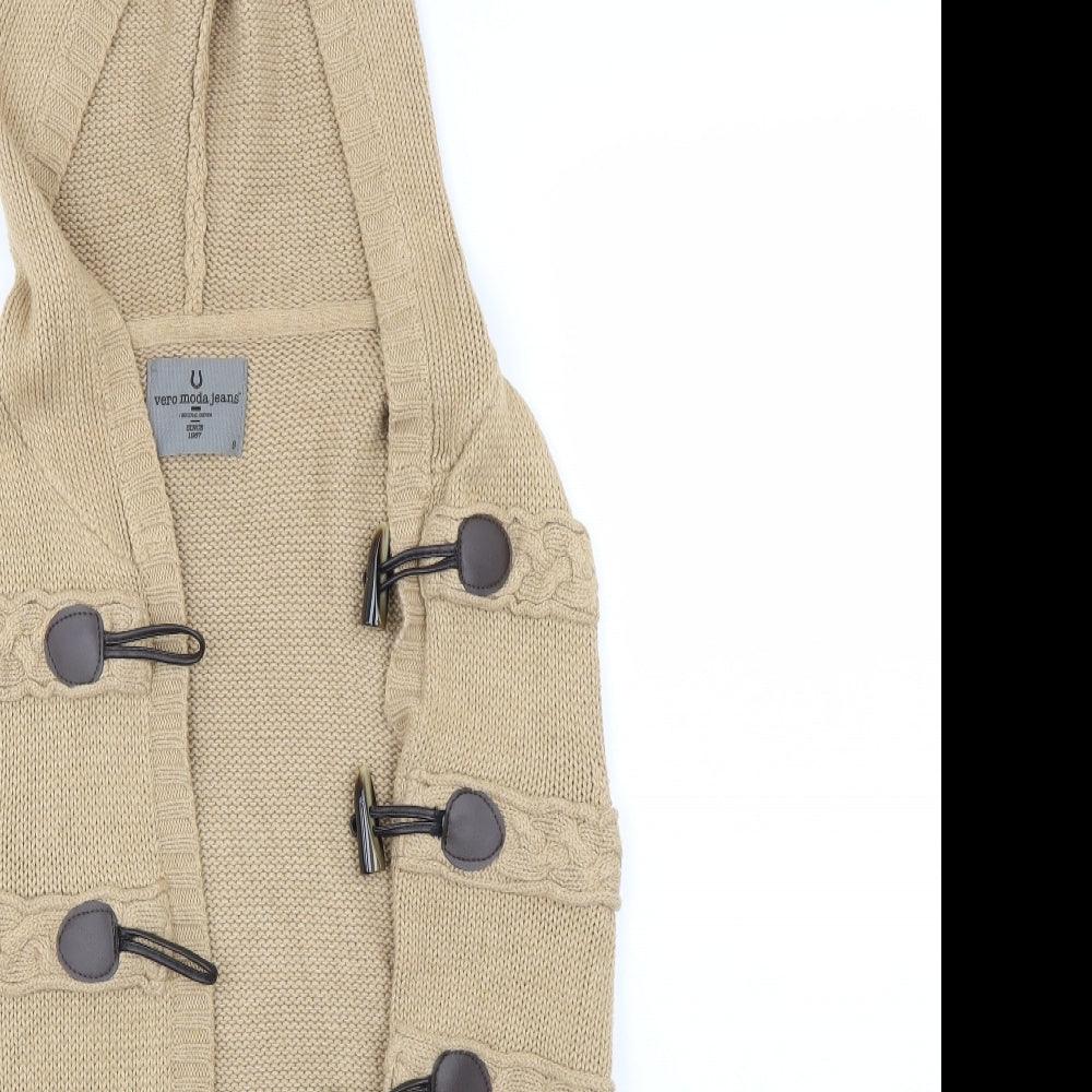 VERO MODA Womens Beige   Gilet Coatigan Size S