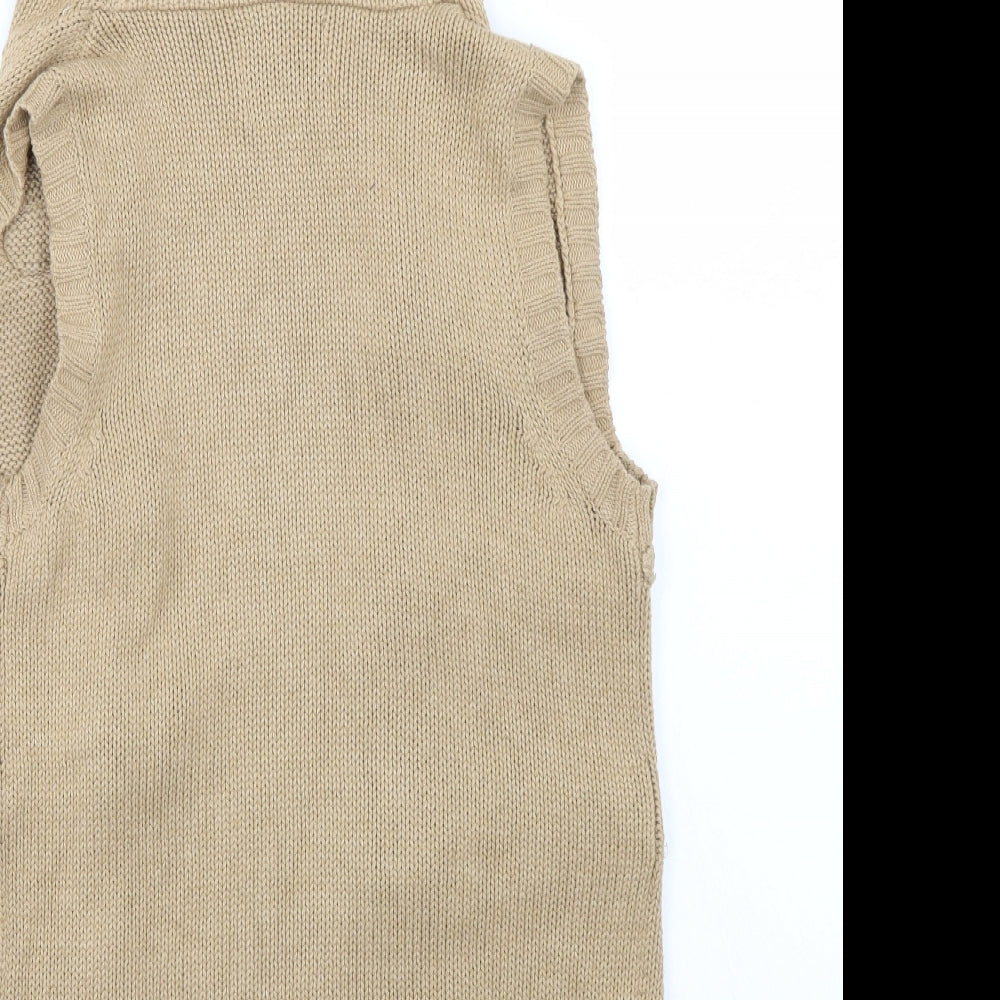 VERO MODA Womens Beige   Gilet Coatigan Size S
