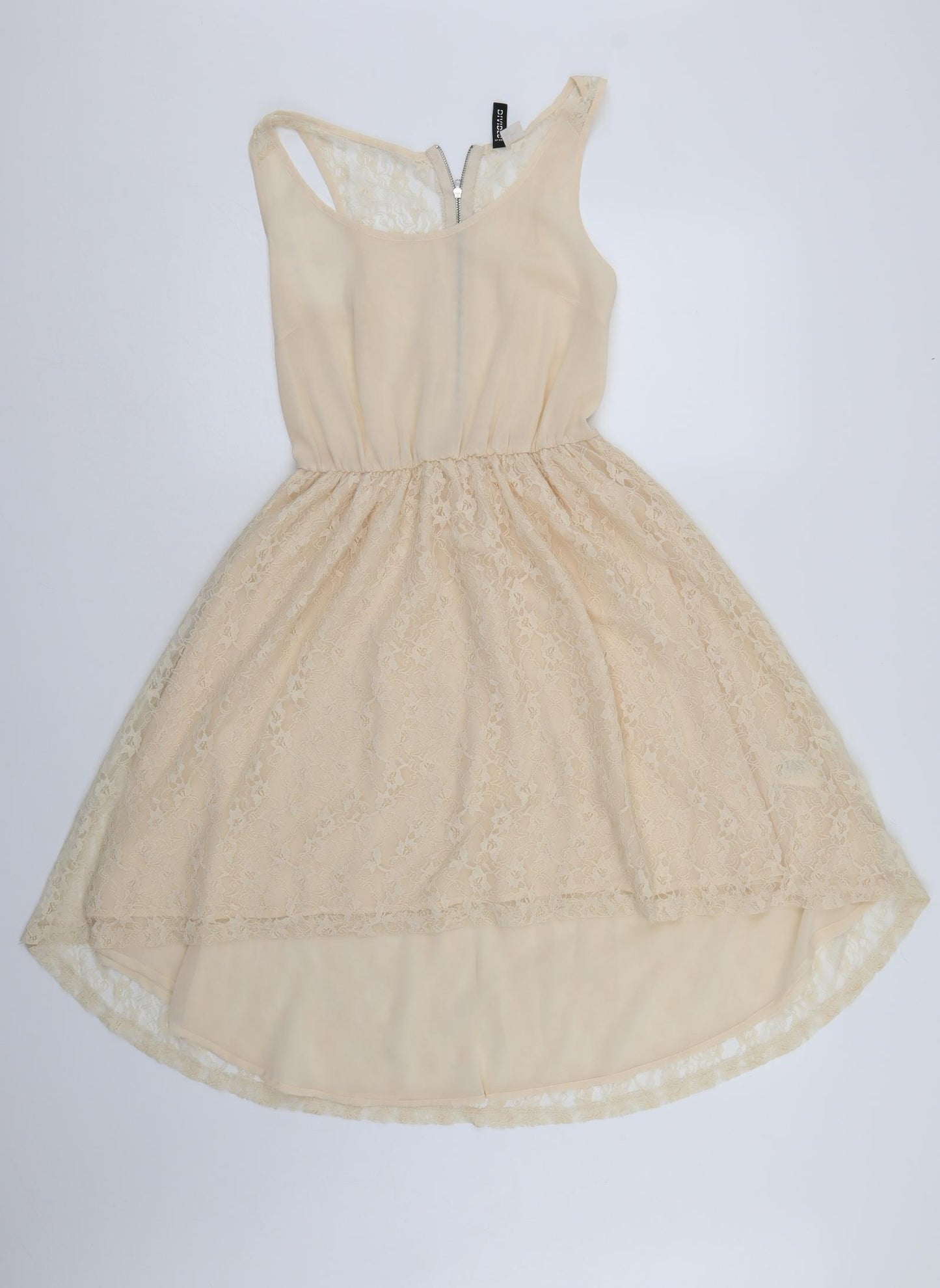 Divided Womens Ivory Floral  Ball Gown  Size 8  - floral lace detail