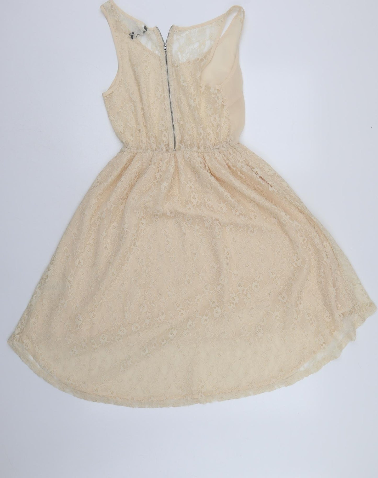 Divided Womens Ivory Floral  Ball Gown  Size 8  - floral lace detail