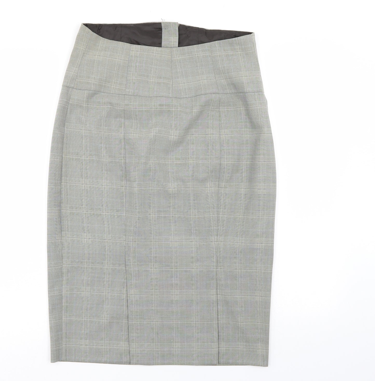 Limited Collection  Womens Grey Check  A-Line Skirt Size 12