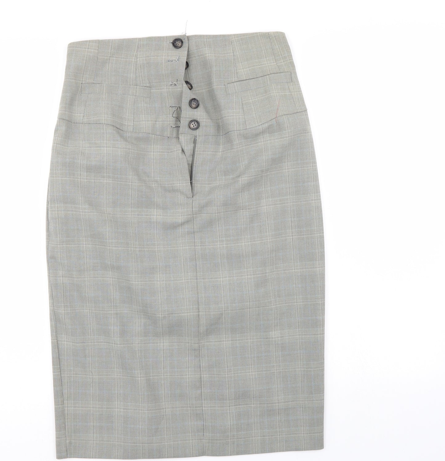 Limited Collection  Womens Grey Check  A-Line Skirt Size 12