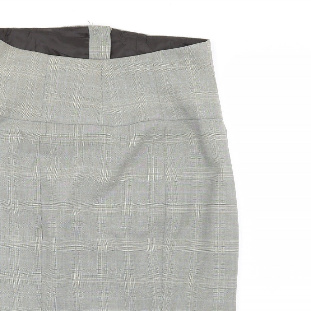 Limited Collection  Womens Grey Check  A-Line Skirt Size 12