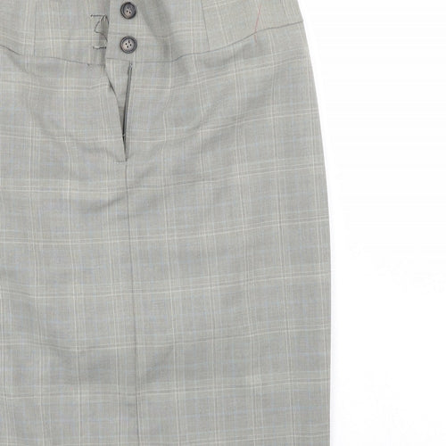 Limited Collection  Womens Grey Check  A-Line Skirt Size 12