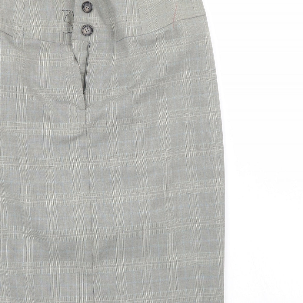 Limited Collection  Womens Grey Check  A-Line Skirt Size 12