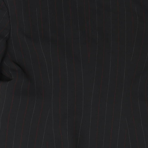 Liquid Womens Black Striped  Jacket Suit Jacket Size 14