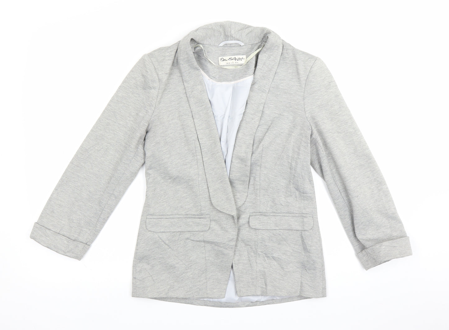 Miss Selfridge Womens Grey   Jacket Blazer Size 10