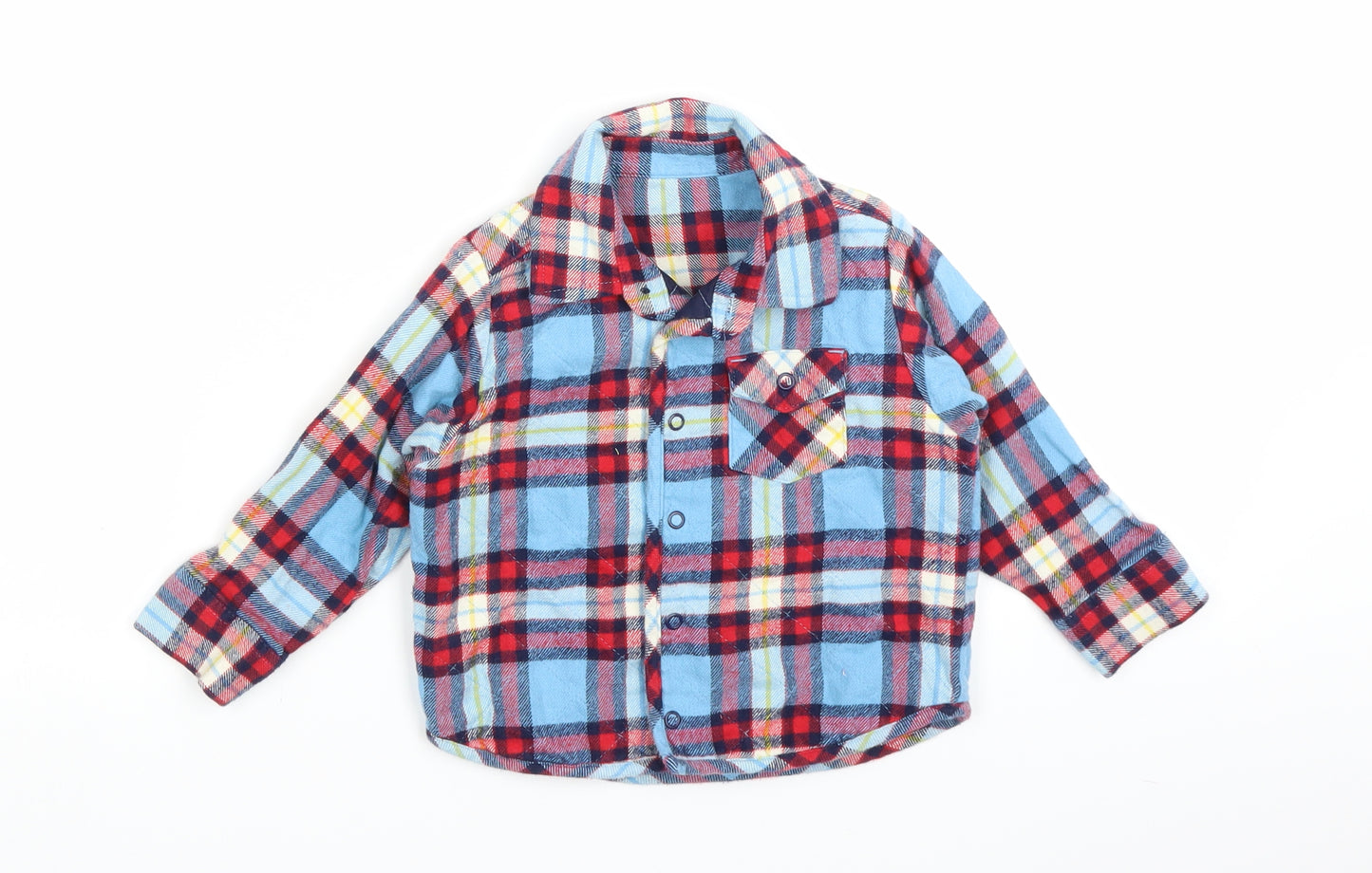 Marks and Spencer Baby Blue Plaid  Jacket  Size 12-18 Months