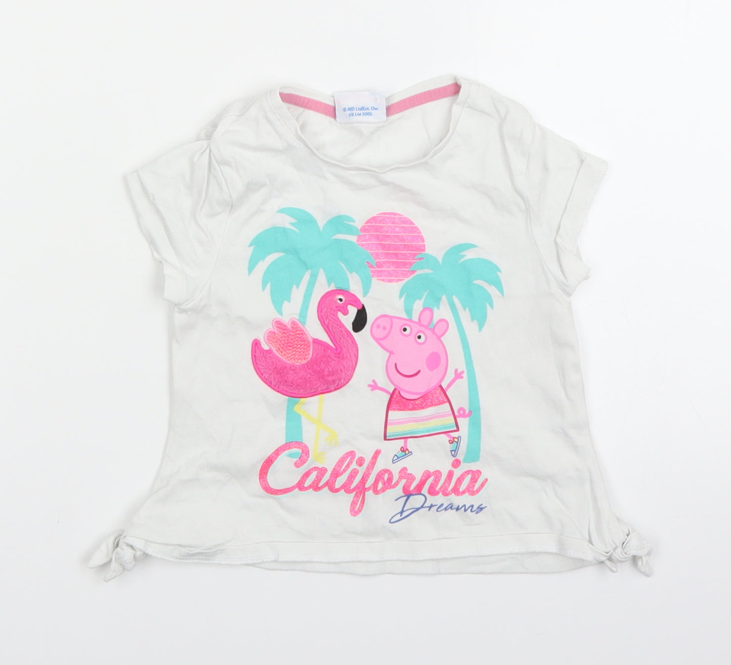 F&F Girls White   Basic T-Shirt Size 2-3 Years  - Peppa Pig