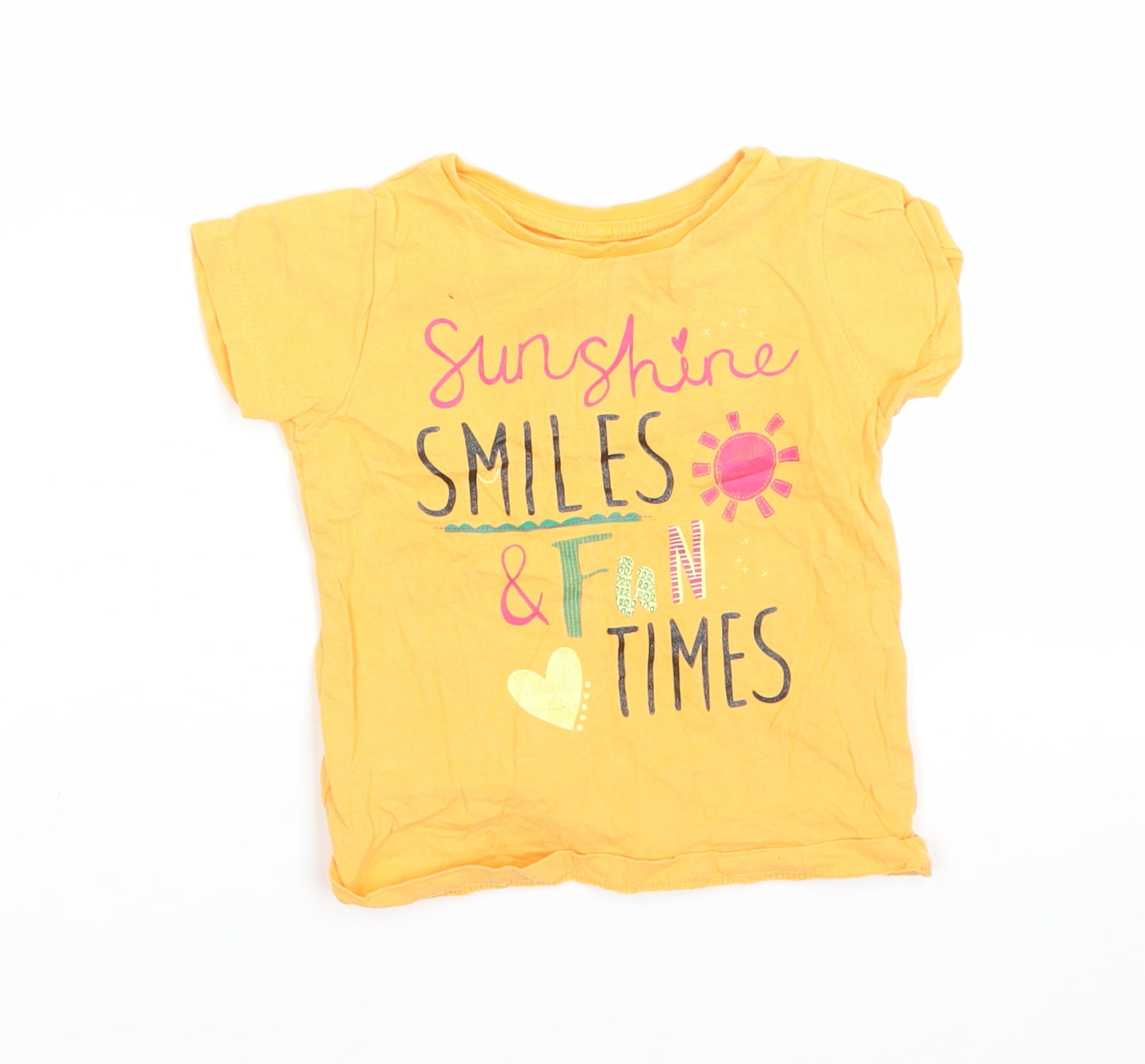 Nutmeg Baby Orange   Basic T-Shirt Size 18-24 Months