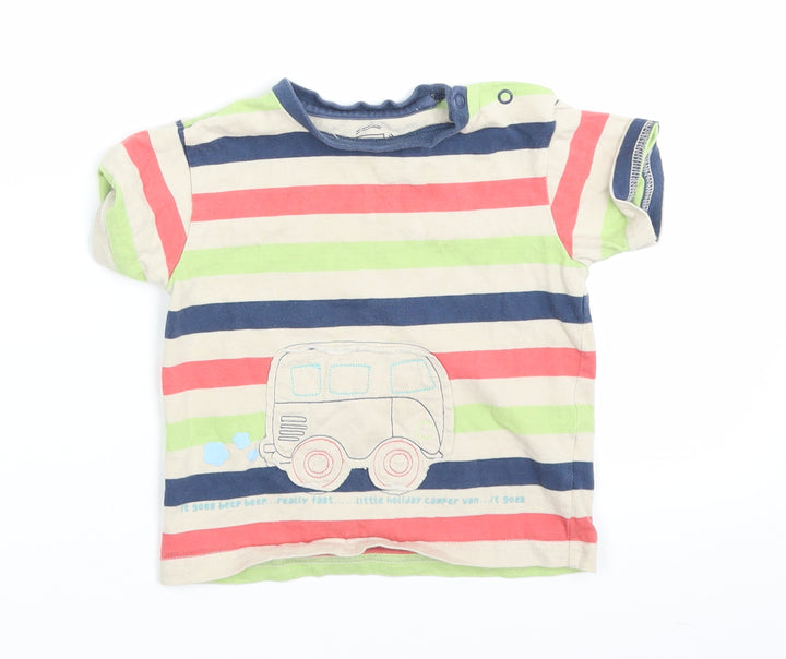 TU Baby Beige Striped Basic T-Shirt Size 18-24 Months - Camper Van