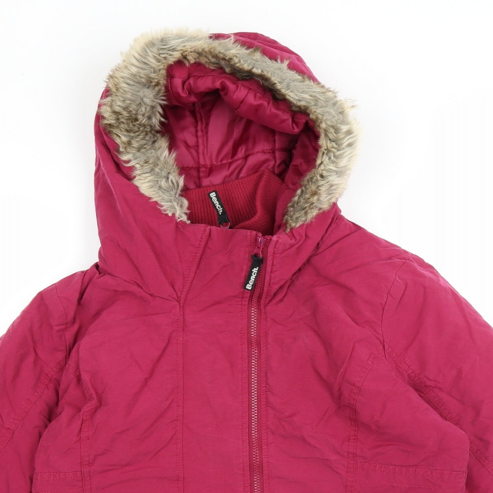 Bench Womens Pink   Parka Coat Size L