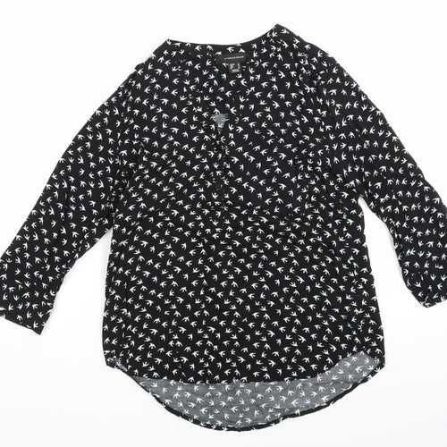 Atmosphere Womens Black Polka Dot  Basic Blouse Size 6