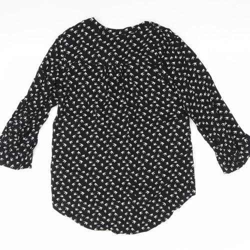 Atmosphere Womens Black Polka Dot  Basic Blouse Size 6