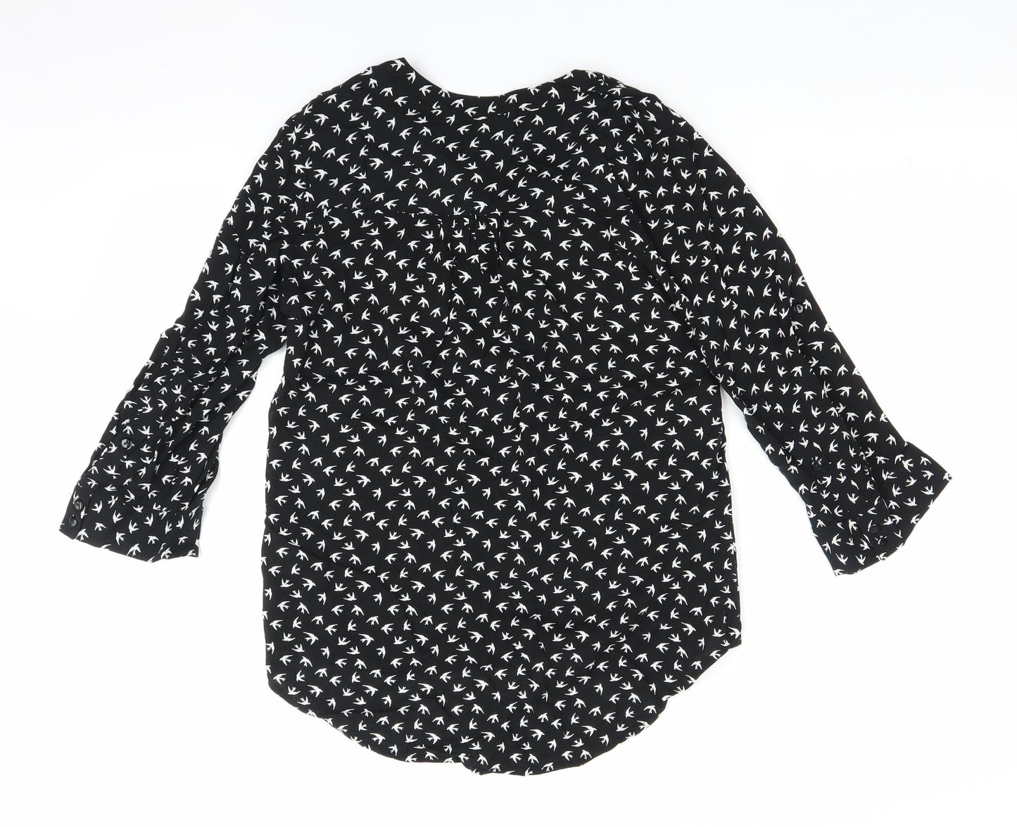 Atmosphere Womens Black Polka Dot  Basic Blouse Size 6