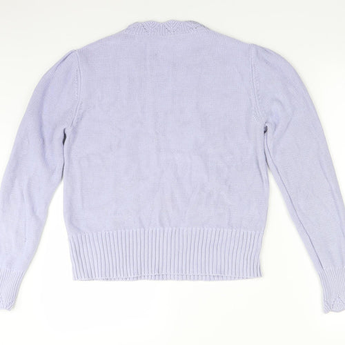 Oasis Womens Purple  Knit Pullover Jumper Size L
