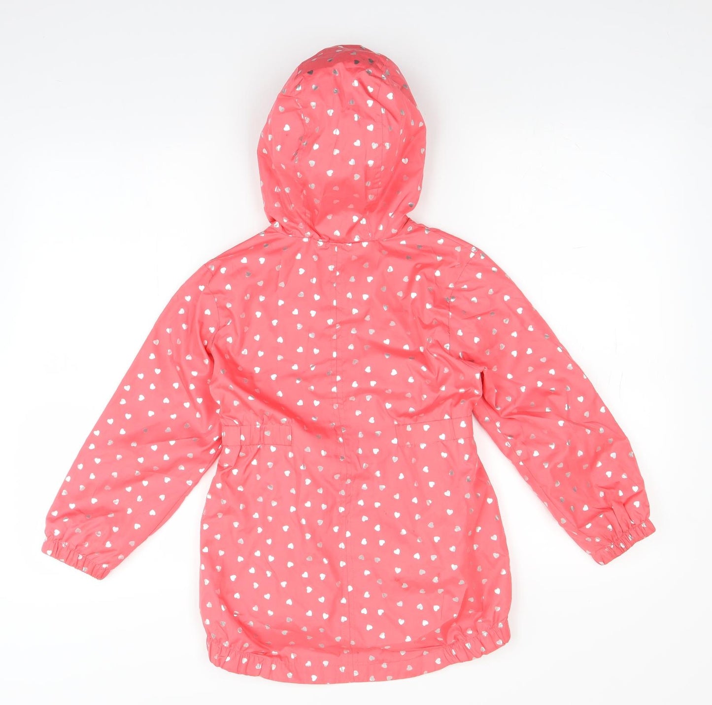 Nutmeg Girls Pink Polka Dot  Basic Coat Coat Size 7-8 Years  - heart