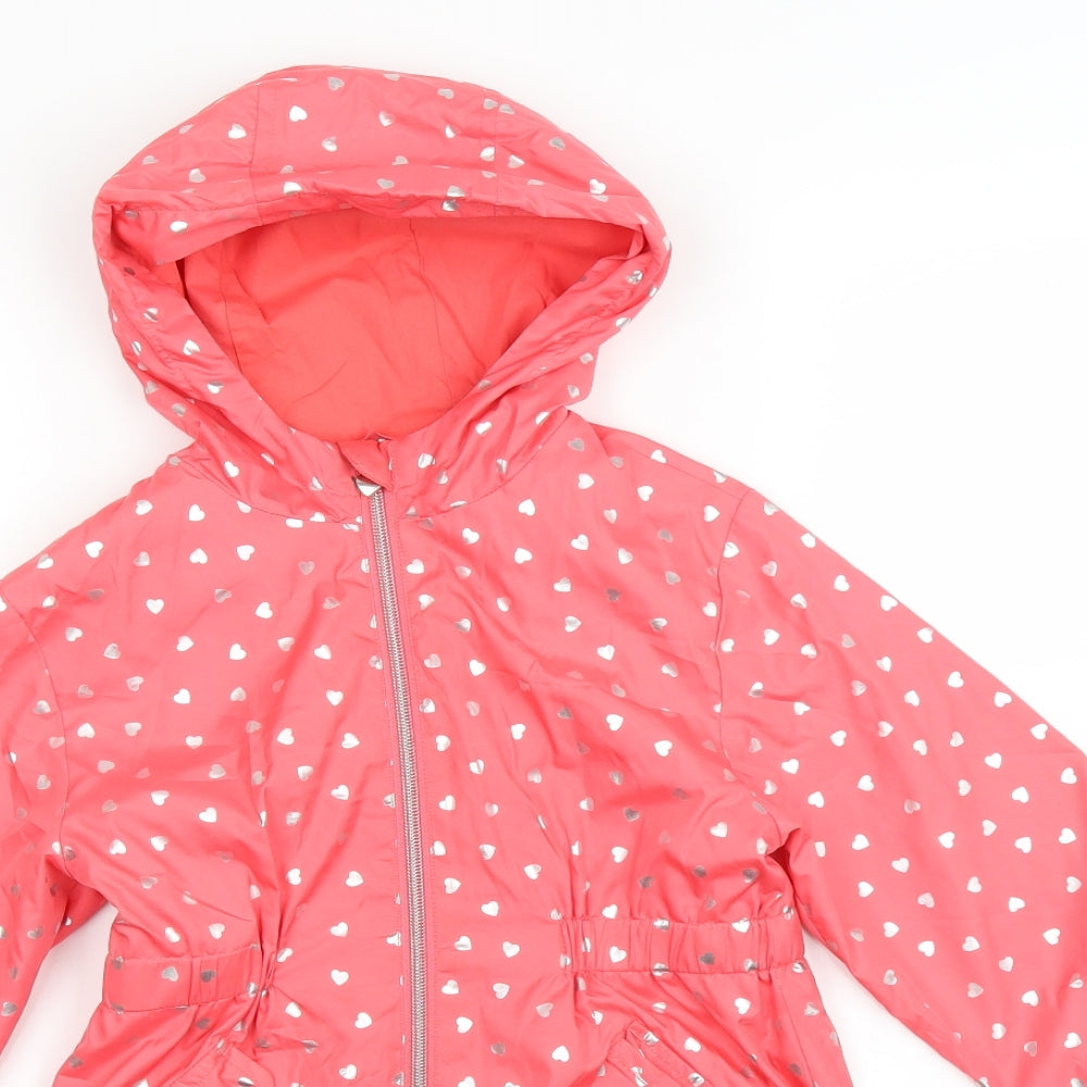 Nutmeg Girls Pink Polka Dot  Basic Coat Coat Size 7-8 Years  - heart
