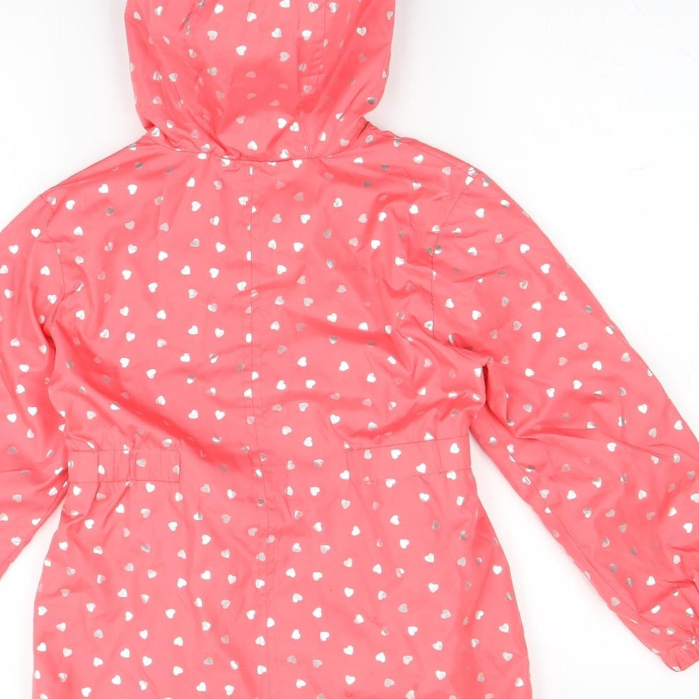 Nutmeg Girls Pink Polka Dot  Basic Coat Coat Size 7-8 Years  - heart