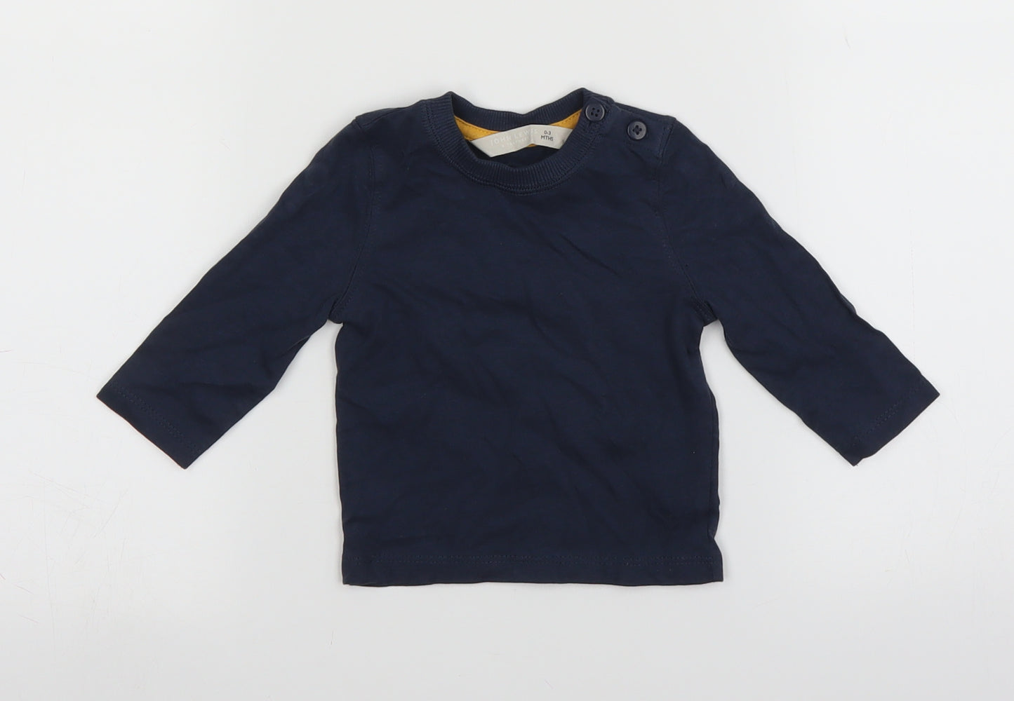 John Lewis Baby Blue   Basic T-Shirt Size 0-3 Months
