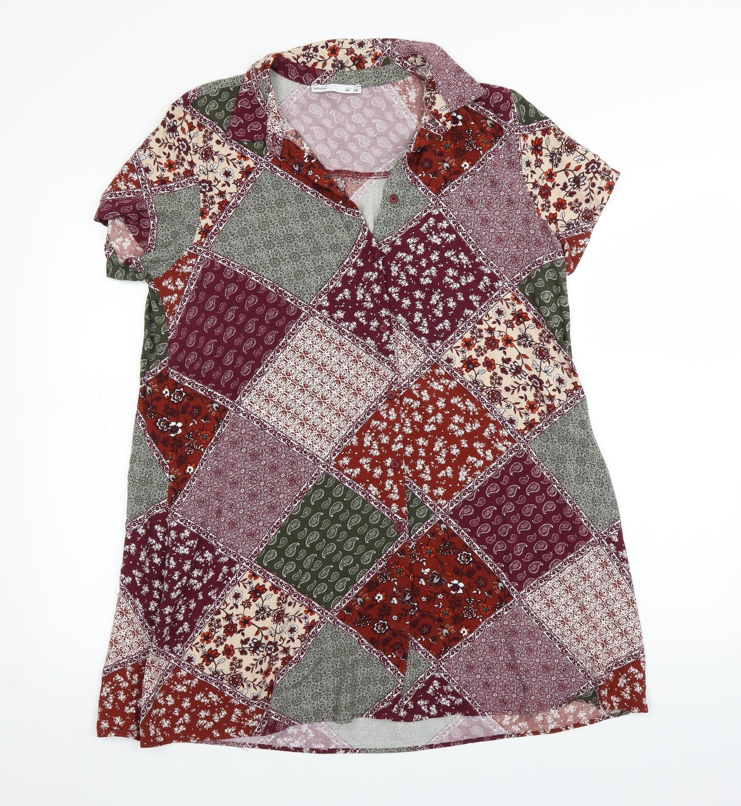 Lefties Womens Red Paisley  A-Line  Size M